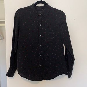 Rails Long Sleeve Heart Blouse